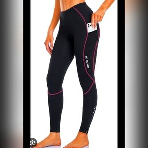 Women's 4D Padded‎ Cycling Compression Leggings With Pockets Tights Bicycle Warm